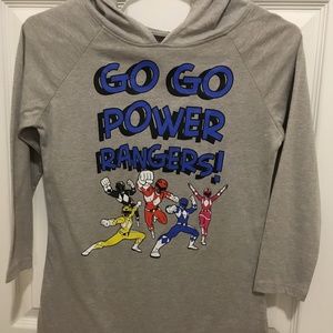 Power Rangers NWT hooded 3/4 sleeve shirt, size S